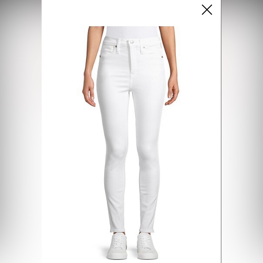 A12 Madewell BNOT white super skinny high waist jeans